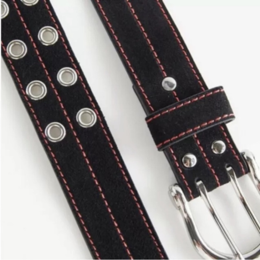 Urban Outfitters Women's Stitched Grommet Suede Belt $29 NWT Size Large